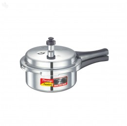 Prestige Popular Plus Induction Base Aluminium Pressure Cooker with Outer Lid, 2 Litres, Silver